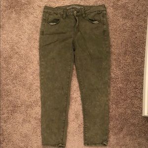 Army Green AE Cropped Jeggings
